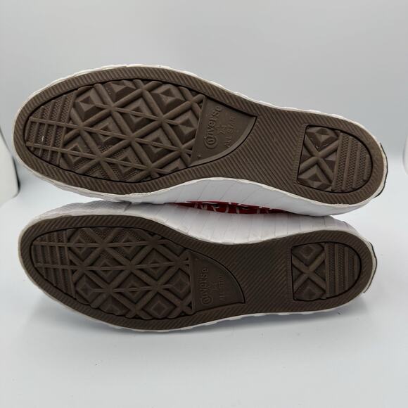 CONVERSE MEN'S RED/WHITE NOT A CHUCK 90'S THEME HIGH TOP CASUAL SNEAKERS - Picture 5 of 7